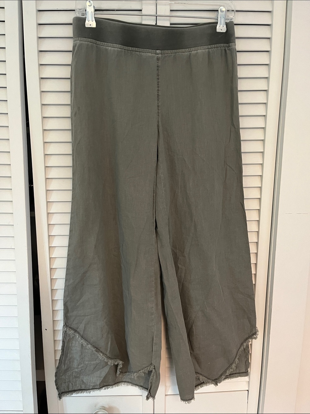 Wearables Linen/ Cotton Capris Green Sz XS
